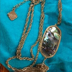 Kendra Scott Abalone shell 30” Rayne necklace